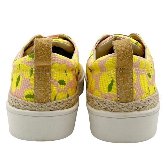 Spenco Malibu Lace Summer Platform Sneaker Bokeh Blush & Yellow Women’s Size 10 - Picture 8 of 16